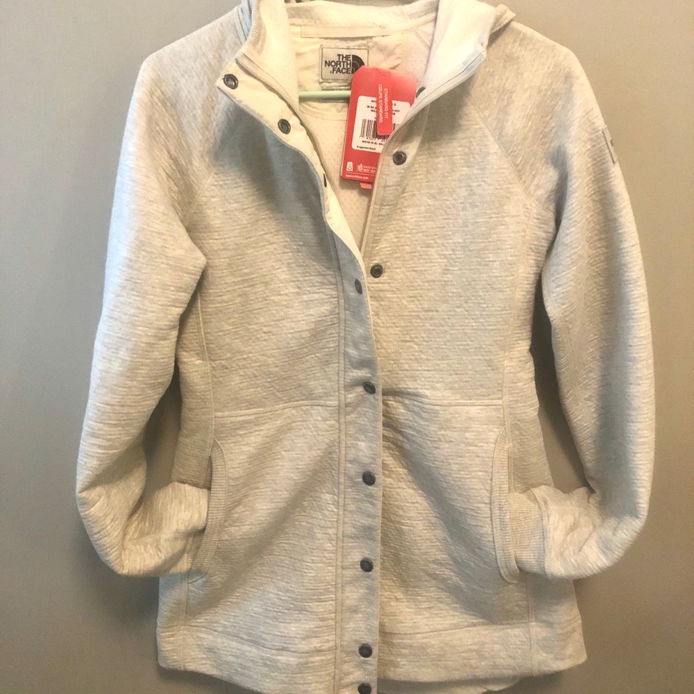 North Face Long Hooded Jacket NBW